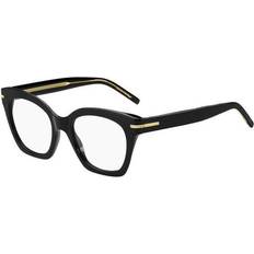 BOSS Black-acetate optical frames with gold-tone hardware