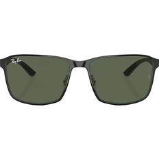 Ray-Ban Rb3721 Sonnenbrillen Silber Fassung Grün 59-17