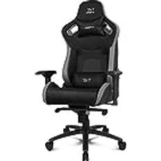 Drift DRIFT GAMING Chair DR600 -DR600BGRAY Gaming Chair, Kunstleder, 4D-Armlehnen, Klasse 4-Kolben, Froschmechanismus, neigbar, drehbar, arretierbar, Lenden-/Nackenwirbelkissen, Farbe schwarz/grau