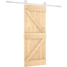 vidaXL Med Beslag 85x210 cm Massiv Furu Skjutdörr (x)