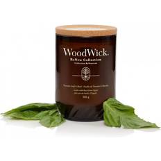 Marrón Candelabros, Velas y Fragancias para el Hogar Woodwick Renew Large Candle Tomato Leaf & Basil Velas 368 g Vela Aromática