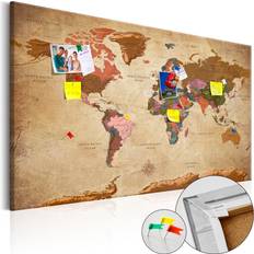 Billede kork World Map: Brown Elegance