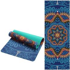 Leather Yoga Equipment HOD Fitness 6Mm Thick Mandala Pattern Suede Tpe Non Slip Yoga Mat Home Fitness Equipment