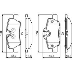 Bromsfriktion Bosch Bremsbelagsatz MINI 0 986 495 400