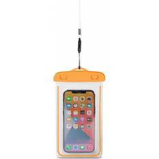 Arancione Custodie Impermeabili Hurtel Waterproof PVC phone case with lanyard orange