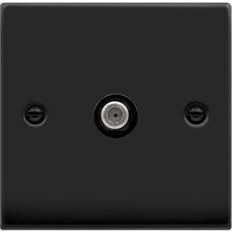 Ethernet, Data & Phone Outlets SE Home Matt Black Satellite Socket 1 Gang Black Trim Se Home