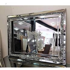 Square Mirrors Canora Grey Aceston Silver Wall Mirror 60x80cm