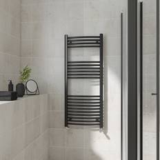 Heated Towel Rails WarmeHaus Curved, 1200x500mm Heated Black
