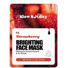 Shein SlowSunday 1PC Strawberry Face Mask, Fresh Fruit Fusion Series,Hydrating, Moisturizing,Anti-aging,Brighting,Soothing,Korean Mask, Woman,Men