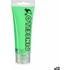 Pincello Vibrant Neon Green Acrylic Paint 75ml 12 Units