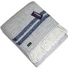Textiles Tweedmill Textiles Pure Wool Fishbone Blankets Blue