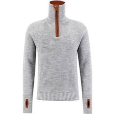 Ulvang Rav Sweater With Zip - Grey Melange/Arabian Spice