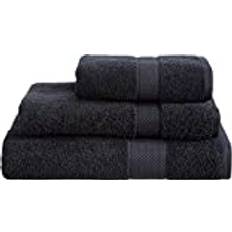 Linen Towels Imperial Luxury Ringspun Cotton Range Bath Towel Black