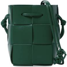 Green Bucket Bags Bottega Veneta Mini Intreccio Leather Bucket Bag