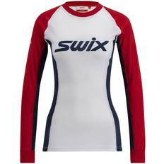 XL Undertrøyer Swix RaceX Classic Long Sleeve W - Swix Red/Bright White