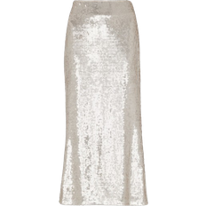 Paillettes Jupes Whistles Sequin Midi Skirt - Silver