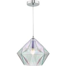 Dar Lighting Gaia Transparent/Chrom Lámpara Colgante 30cm