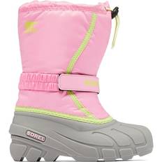 Pink Winter Shoes Sorel Youth Flurry Boot- Blooming Pink/Chrome Grey