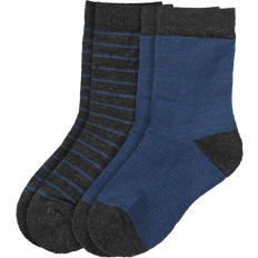 Kid's Nolby Wool Sock 2-pack - Blue (1938U350)