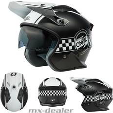 Damen Motorradhelme O'Neal volt cleft motorrad helm schwarz/weiß 2024 Schwarz 59-60cm Herren, Damen, Erwachsene