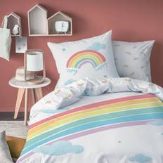 80.0 cm Bäddset Barnrum REGENBOGEN Bettwäsche Set sängkläder flickor Barnsängkläder Mycket glad regnbåge