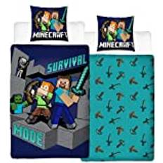 Minecraft Barnrum Minecraft Character World Vändbart bäddset 135 100
