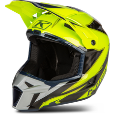 Klim Motorcykelhjälmar Klim F3 Carbon Crosshjälm Lightning Hi-Vis