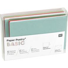 Festartikler Rico Design Paper Poetry Kartenset Basic grün-rot C7 36teilig