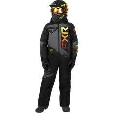 L Overalls FXR Helium Monosuit Youth One Piece - Black Charcoal Inferno