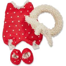 Punainen Nuket ja Nukkekodit Smallstuff Doll Clothing Summer Suit with Shoes & Bathing Ring