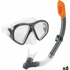 Intex Snorkel beskyttelsesbriller og rør Reef Rider Blå 6 enheder