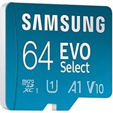 Samsung Memory Cards Samsung EVO Select 64GB microSDXC UHS-I U1 130MB/s Full HD Memory Card inc. SD-Adapter MB-ME64KA/EU