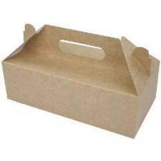 Transportæske Brun 280x140x90 mm 150 stk Håndtag Stabelbar