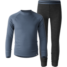 Merinoull set kids Barnkläder Ullmax Kid's Merino Warm Set - Blue (3940U332)