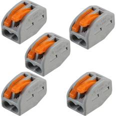 Loops 5x 2 Way WAGO Connector 32A Electrical Lever Terminal Block Push Fit Junction