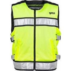 Amarillo Chaquetas de moto GMS Premium Evo Chaleco de advertencia, amarillo, tamaño para hombre