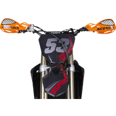 Oranje Motorfiets handbeschermers Acerbis 2072675321 Vented Uniko Handguards, Orange 2016/ White