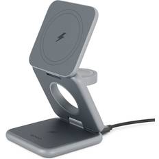 Mag 3-i-1 Trådløs Oplader 15W m. 25W USB-C Vægoplader & USB-C Kabel MagSafe Kompatibel Space Grey