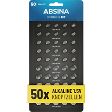 Absina Pack 50 Assortiment Pile Boutons 10x AG1