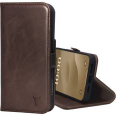 Apple iPhone 15 Pro Max Wallet Cases Torro iPhone 15 Pro Max Leather Wallet Case with Stand Function Dark Brown