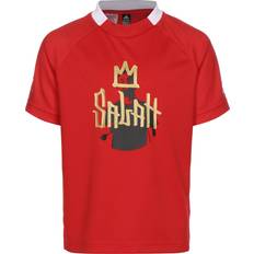 Gold Tops Adidas Boys Salah Aeroready Football T-Shirt - Vivid Red/Gold Metallic