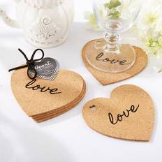 Kate Aspen Heart Cork Set of 4 Coaster 4pcs