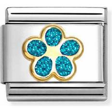 Nomination Green Charms & Pendants Nomination Light Blue Flower Charm