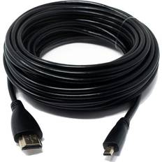 Kabler System-S HDMI Cable m Male to Micro Plug Adapter in Black 10m