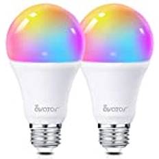 WiFi Smart Bulb E27 Screw, Avatar Controls Music Sync Alexa LED Light Bulbs Colour Changing Dimmable Works with Alexa/Google Home, 9W RGB Warm Cool Wh