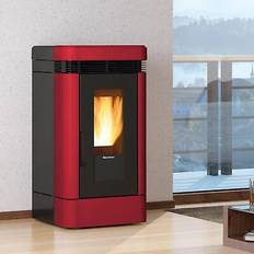 Fonte Poêles à Bois Extraflame Pelletofen Lucia Keramik bordeaux 12,1 kW