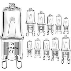 A Light Bulbs 40W G9 Halogen Light Bulb Warm White 2700K,230V,Pack of 10