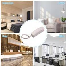 Corded Phone Desk Landline Telephone Wall Mount Fixed Support Redial/Flash/Pause/Mute for Home White