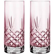 Godkendt til mikrobølgeovn Drinksglas Frederik Bagger Crispy Highball Pink Drinksglas 37cl 2stk