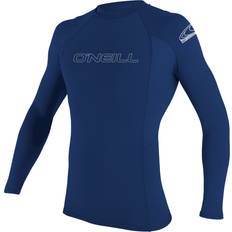 Blå Våddragtsdele O'Neill 2023 Basic Skins Langærmet Rash Guard til mænd Navy